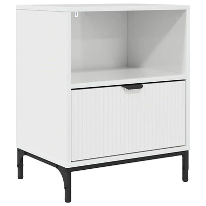 met lade Hoogglans wit 49 x 36 x 61 cm Bewerkt hout
