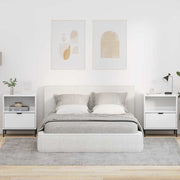 Nachtkastje set van 2 hoogglans wit 49x36x61 cm