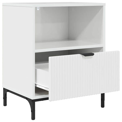 met lade 2 pcs Hoogglans wit 49 x 36 x 61 cm Bewerkt hout