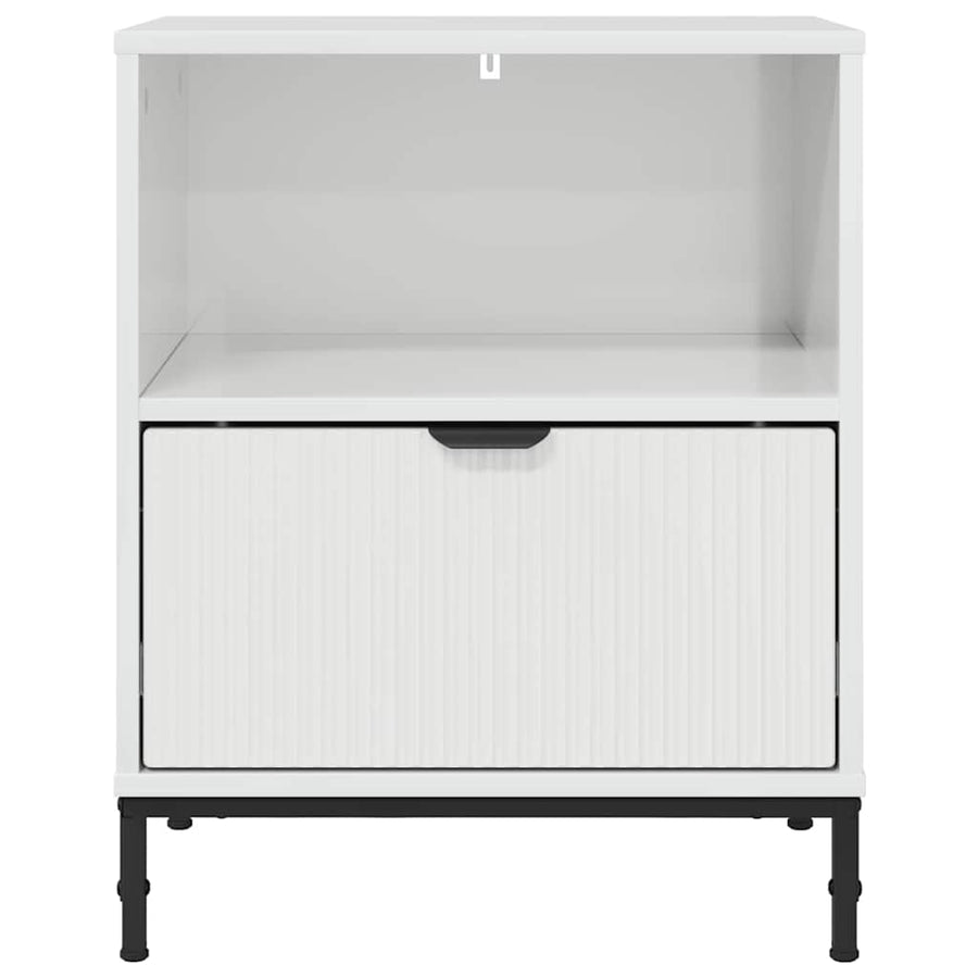 met lade 2 pcs Hoogglans wit 49 x 36 x 61 cm Bewerkt hout