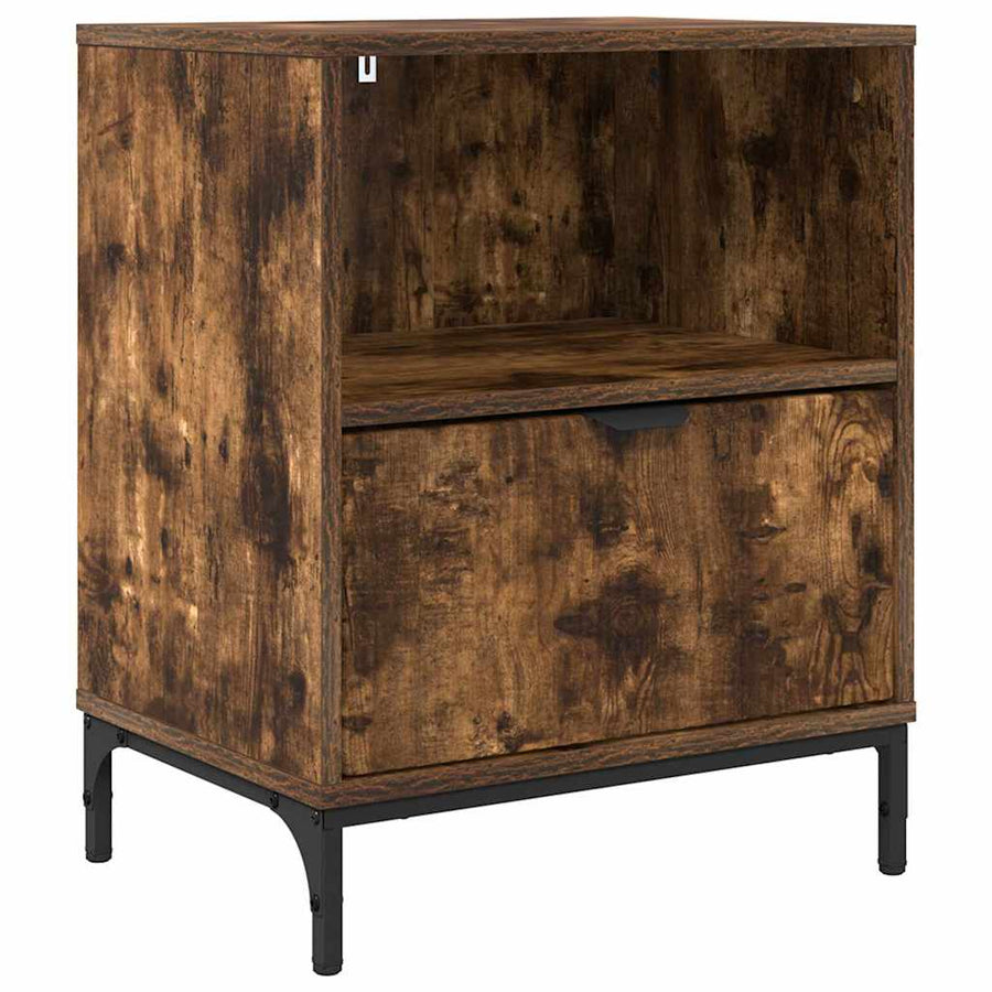 met lade Gerookt eiken 49 x 36 x 61 cm Bewerkt hout