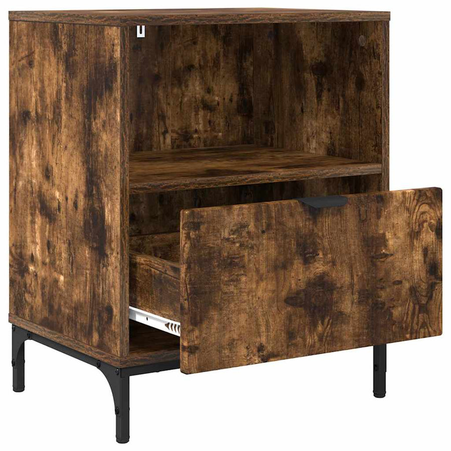 met lade Gerookt eiken 49 x 36 x 61 cm Bewerkt hout