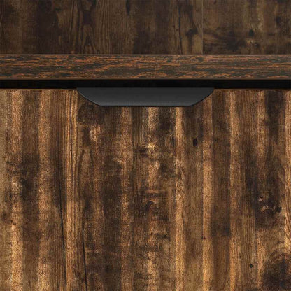 met lade 2 pcs Gerookt eiken 49 x 36 x 61 cm Bewerkt hout