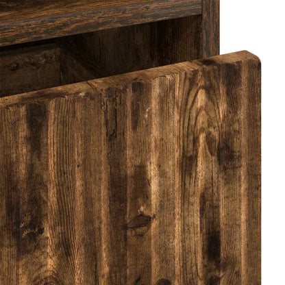 met lade 2 pcs Gerookt eiken 49 x 36 x 61 cm Bewerkt hout