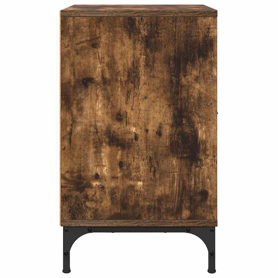 met lade 2 pcs Gerookt eiken 49 x 36 x 61 cm Bewerkt hout