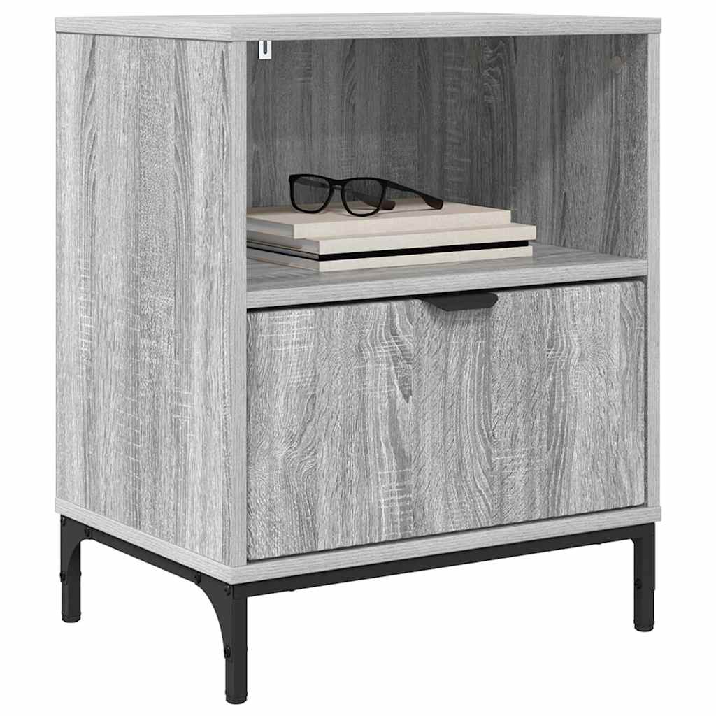 met lade Grijs sonoma 49 x 36 x 61 cm Bewerkt hout