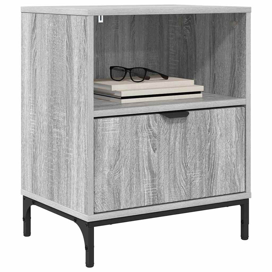 met lade Grijs sonoma 49 x 36 x 61 cm Bewerkt hout