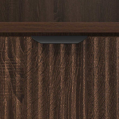 met lade 2 pcs bruin eikenkleur 49 x 36 x 61 cm Bewerkt hout
