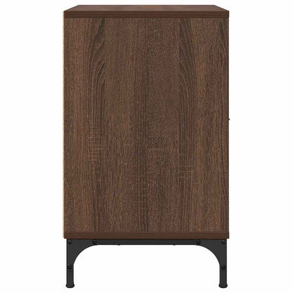 met lade 2 pcs bruin eikenkleur 49 x 36 x 61 cm Bewerkt hout