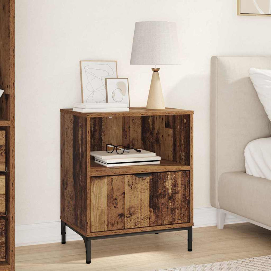 met lade Oud hout 49 x 36 x 61 cm Bewerkt hout
