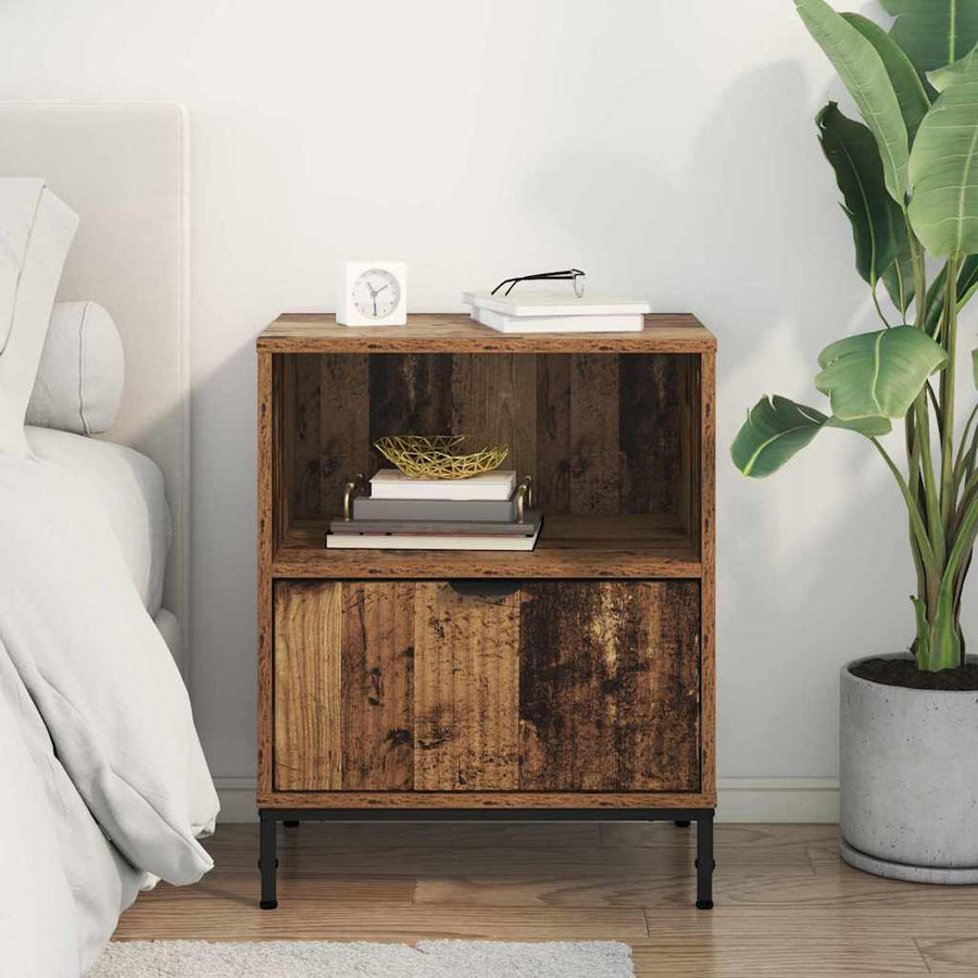 met lade Oud hout 49 x 36 x 61 cm Bewerkt hout