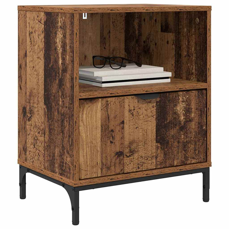 met lade Oud hout 49 x 36 x 61 cm Bewerkt hout