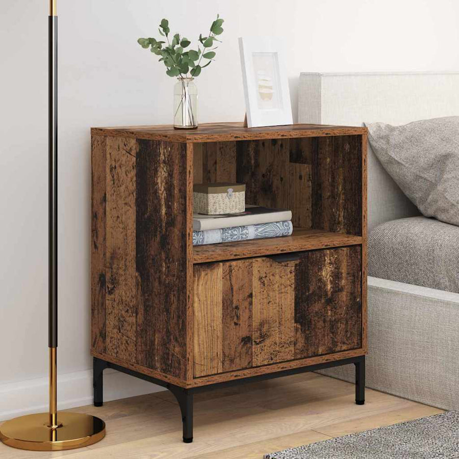 met lade 2 pcs Oud hout 49 x 36 x 61 cm Bewerkt hout