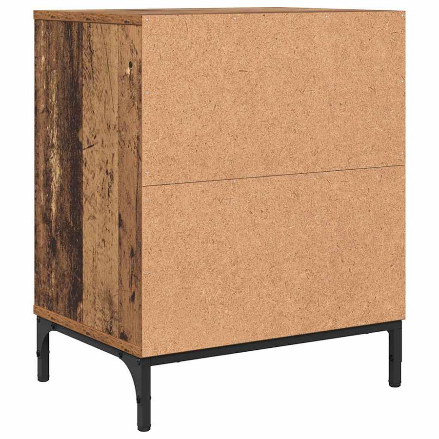 met lade 2 pcs Oud hout 49 x 36 x 61 cm Bewerkt hout