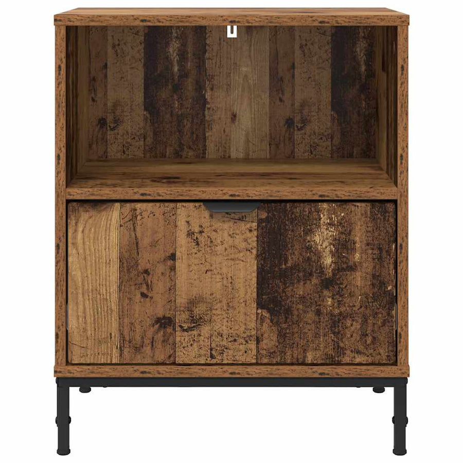 met lade 2 pcs Oud hout 49 x 36 x 61 cm Bewerkt hout