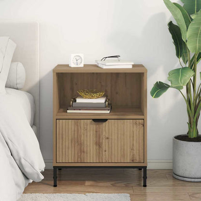 met lade artisanaal eikenkleurig 49 x 36 x 61 cm Bewerkt hout