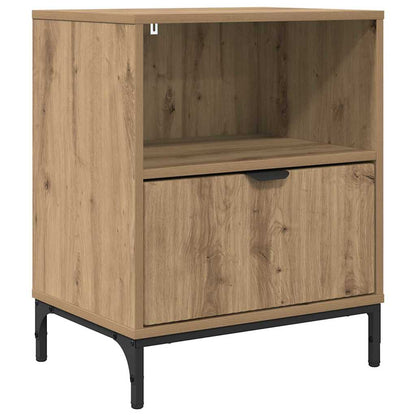 met lade artisanaal eikenkleurig 49 x 36 x 61 cm Bewerkt hout