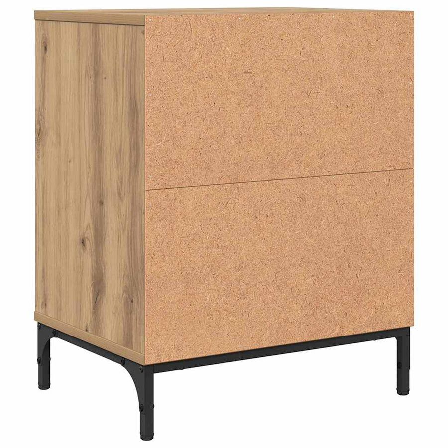 met lade artisanaal eikenkleurig 49 x 36 x 61 cm Bewerkt hout