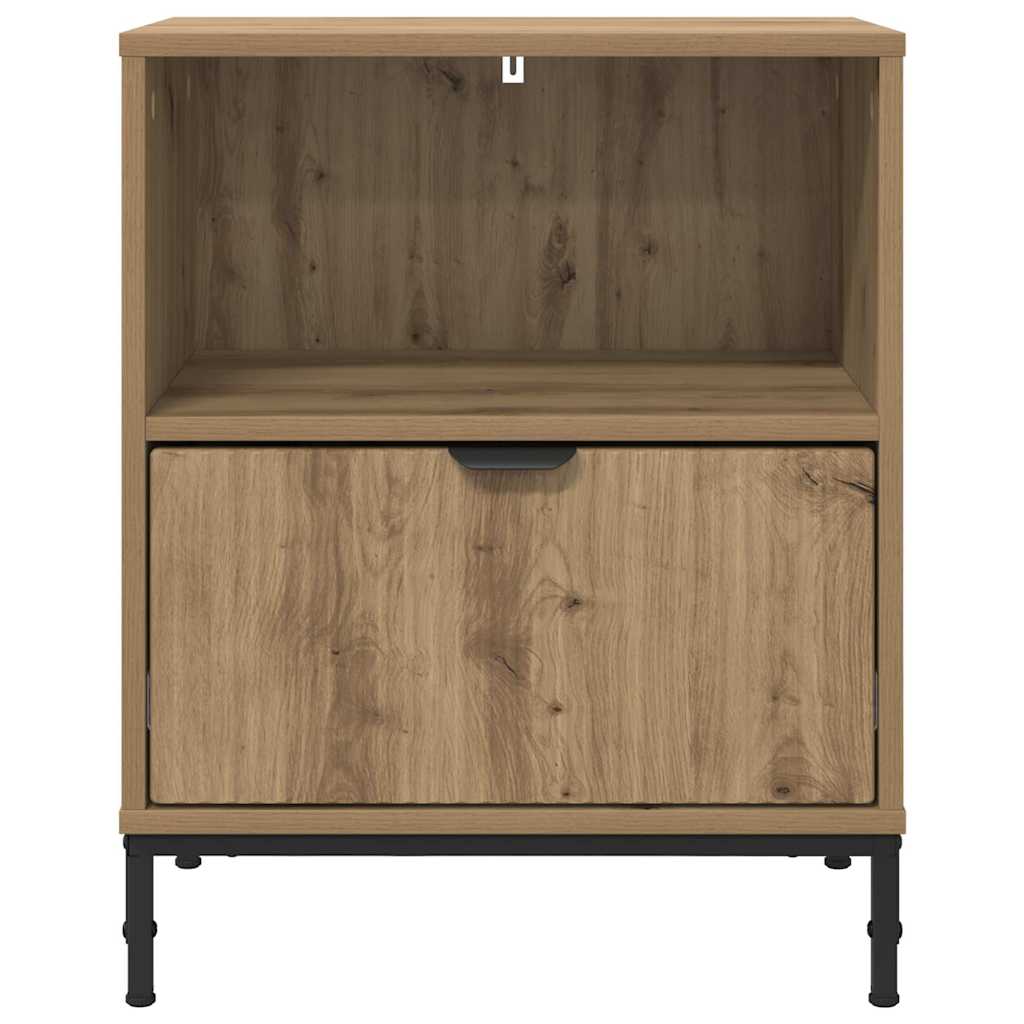 met lade artisanaal eikenkleurig 49 x 36 x 61 cm Bewerkt hout