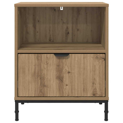 met lade artisanaal eikenkleurig 49 x 36 x 61 cm Bewerkt hout
