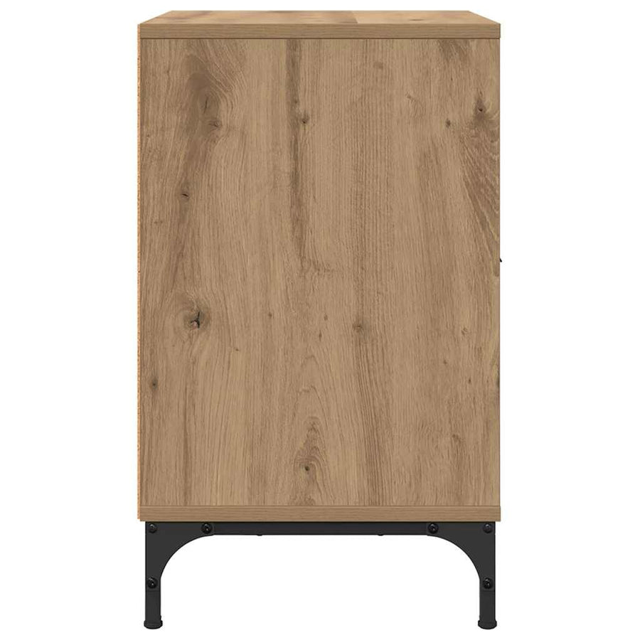 met lade artisanaal eikenkleurig 49 x 36 x 61 cm Bewerkt hout