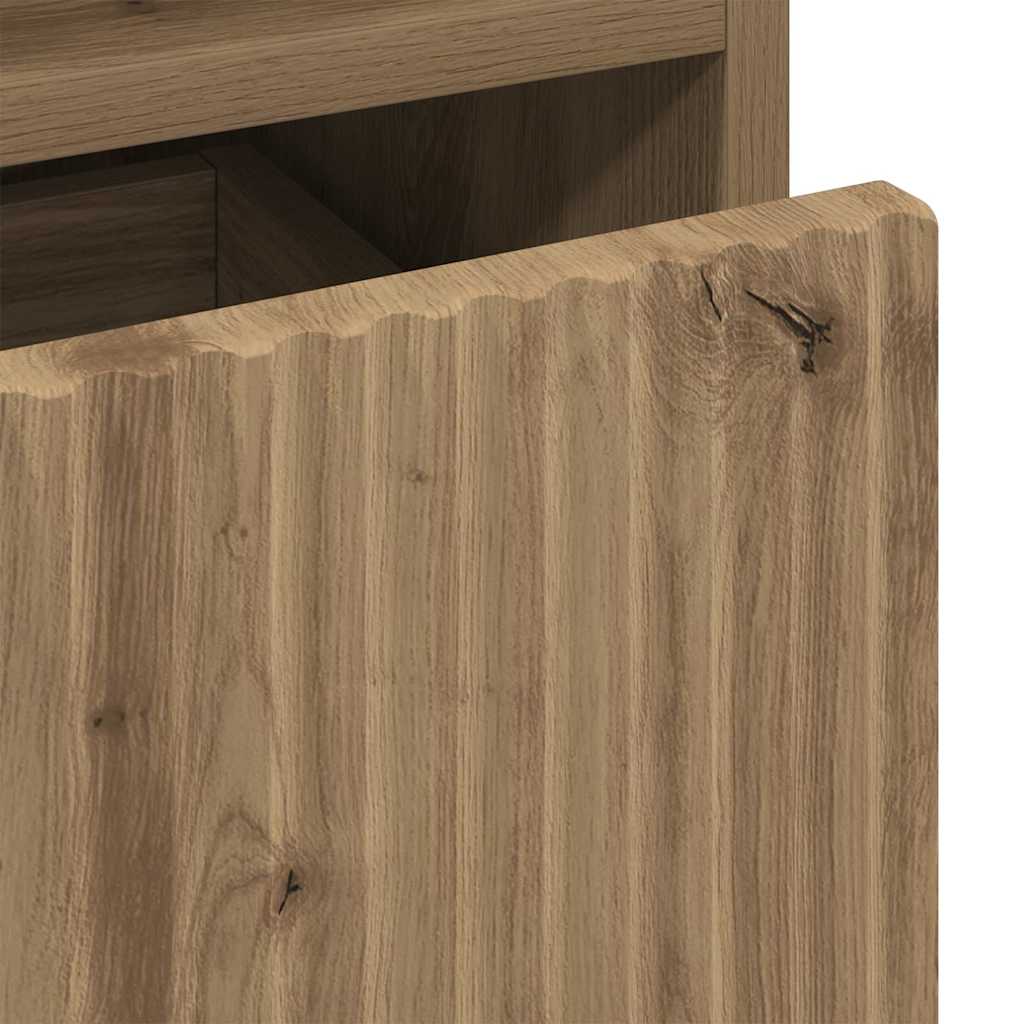 2 pcs artisanaal eikenkleurig 49 x 36 x 61 cm Bewerkt hout