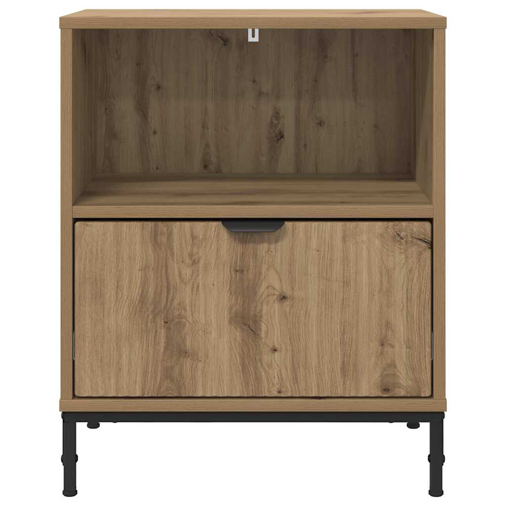 2 pcs artisanaal eikenkleurig 49 x 36 x 61 cm Bewerkt hout