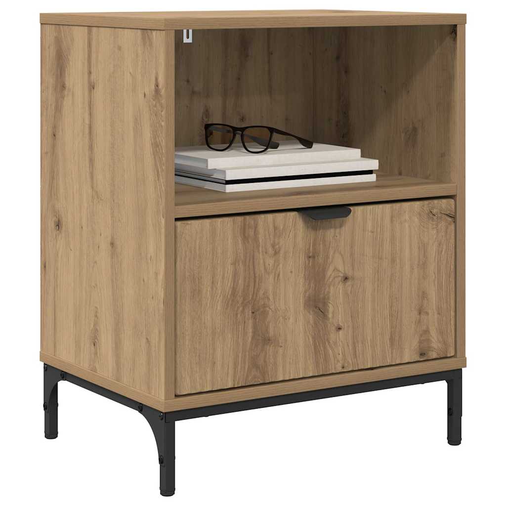 2 pcs artisanaal eikenkleurig 49 x 36 x 61 cm Bewerkt hout