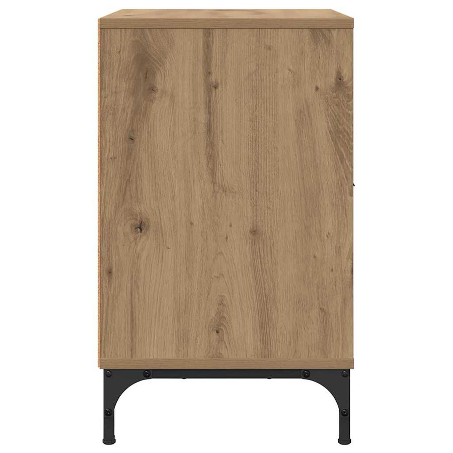 2 pcs artisanaal eikenkleurig 49 x 36 x 61 cm Bewerkt hout