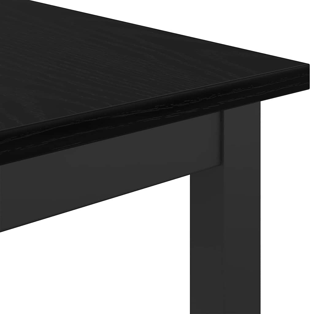 Tafel Zwart Eiken 100 x 40 x 100,5 cm Engineered hout en staal