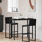 Tafel 100x50x90.5 cm zwart eiken engineered hout staal