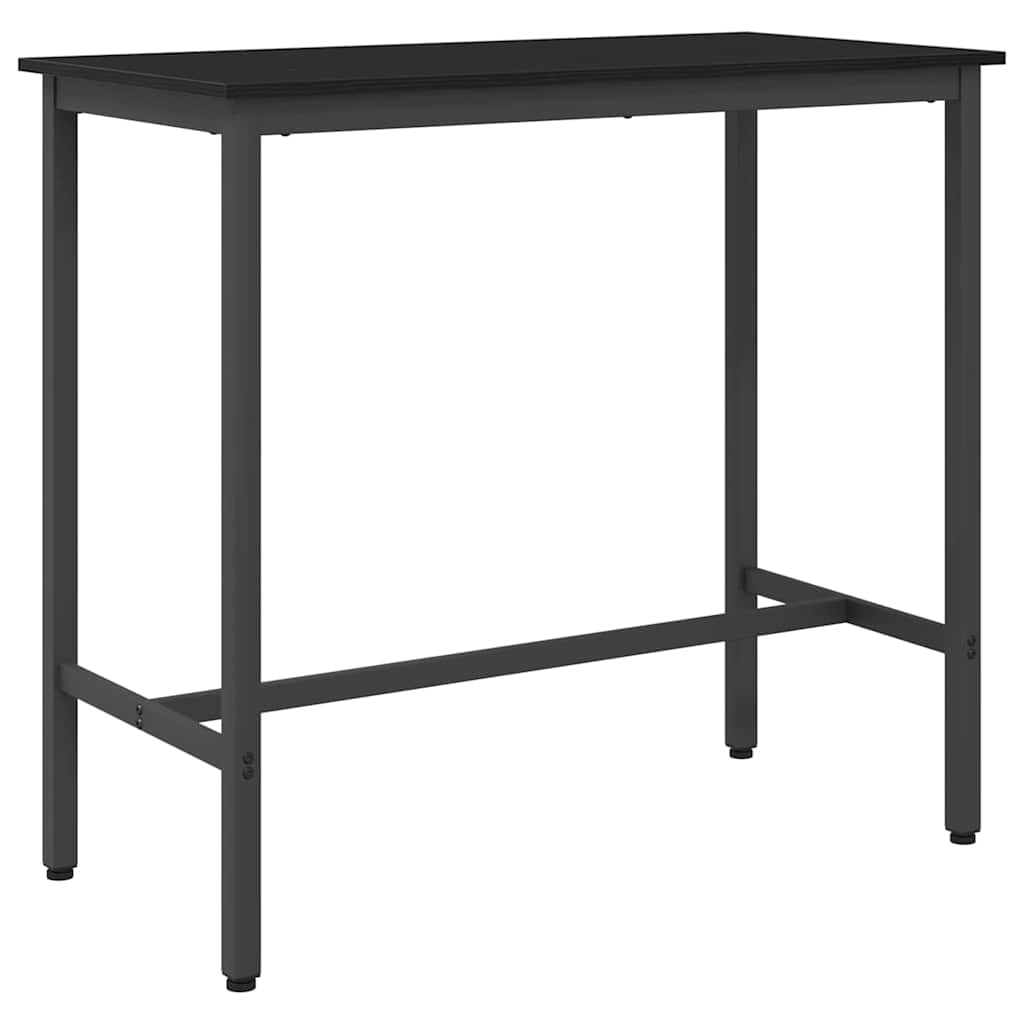 Tafel Zwart Eiken 100 x 40 x 100,5 cm Engineered hout en staal