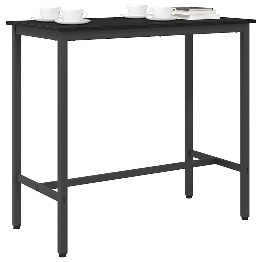 Tafel Zwart Eiken 100 x 40 x 100,5 cm Engineered hout en staal