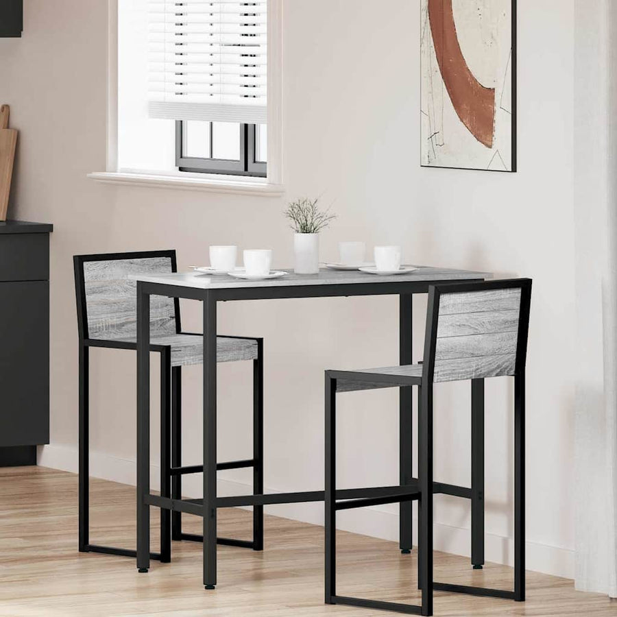 Tafel Grijs Sonoma 100 x 40 x 100,5 cm Engineered hout en staal