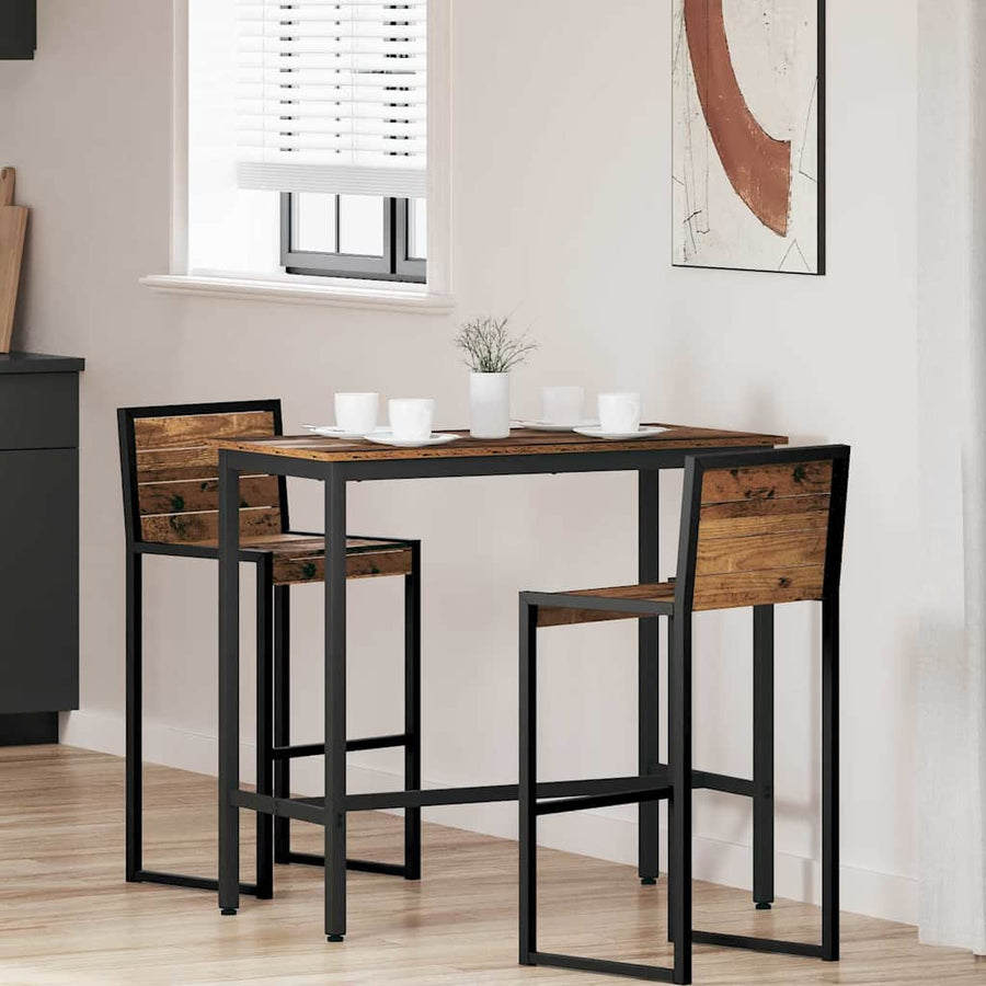 Tafel Oudhout 100 x 50 x 90,5 cm Engineered hout en staal