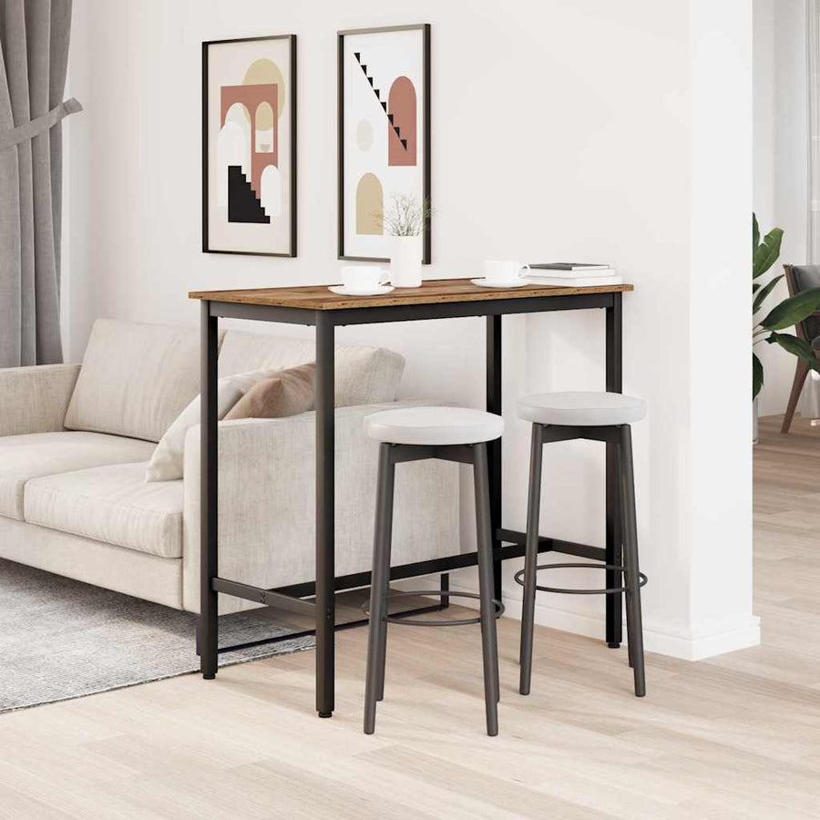 Tafel Oudhout 100 x 50 x 90,5 cm Engineered hout en staal