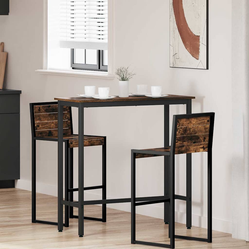 Tafel Gerookt eiken 100 x 40 x 90,5 cm Engineered hout en staal