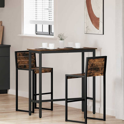 Tafel Gerookt eiken 100 x 40 x 90,5 cm Engineered hout en staal