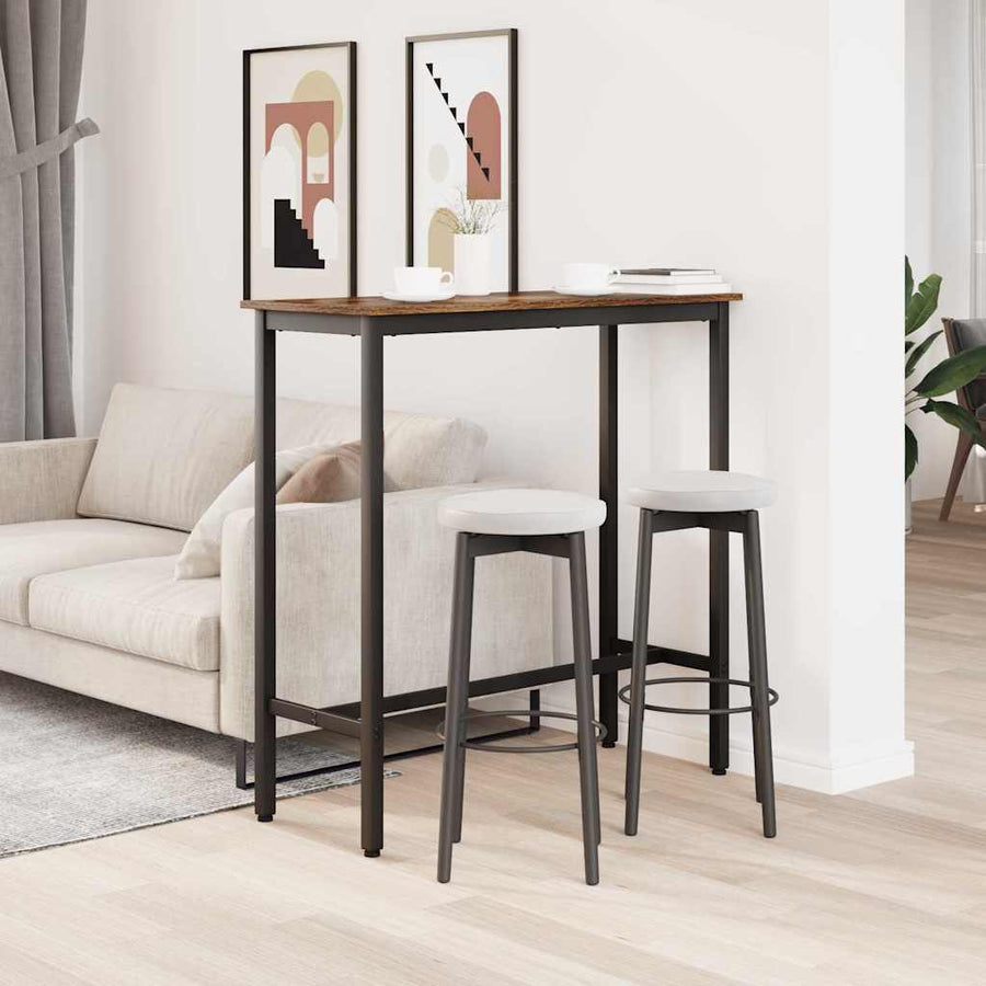 Tafel Gerookt eiken 100 x 40 x 90,5 cm Engineered hout en staal
