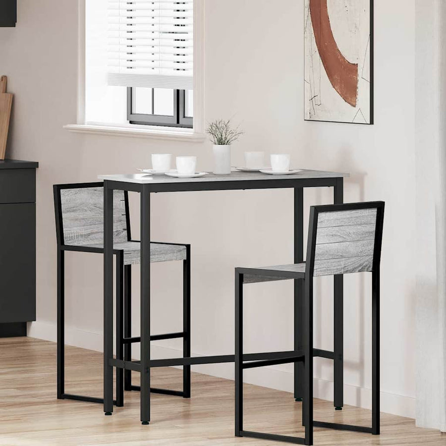 Tafel Grijs Sonoma 100 x 40 x 100,5 cm Engineered hout en staal