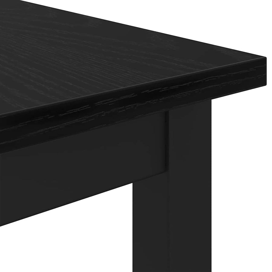 Tafel Zwart Eiken 100 x 50 x 76,5 cm Engineered hout en staal