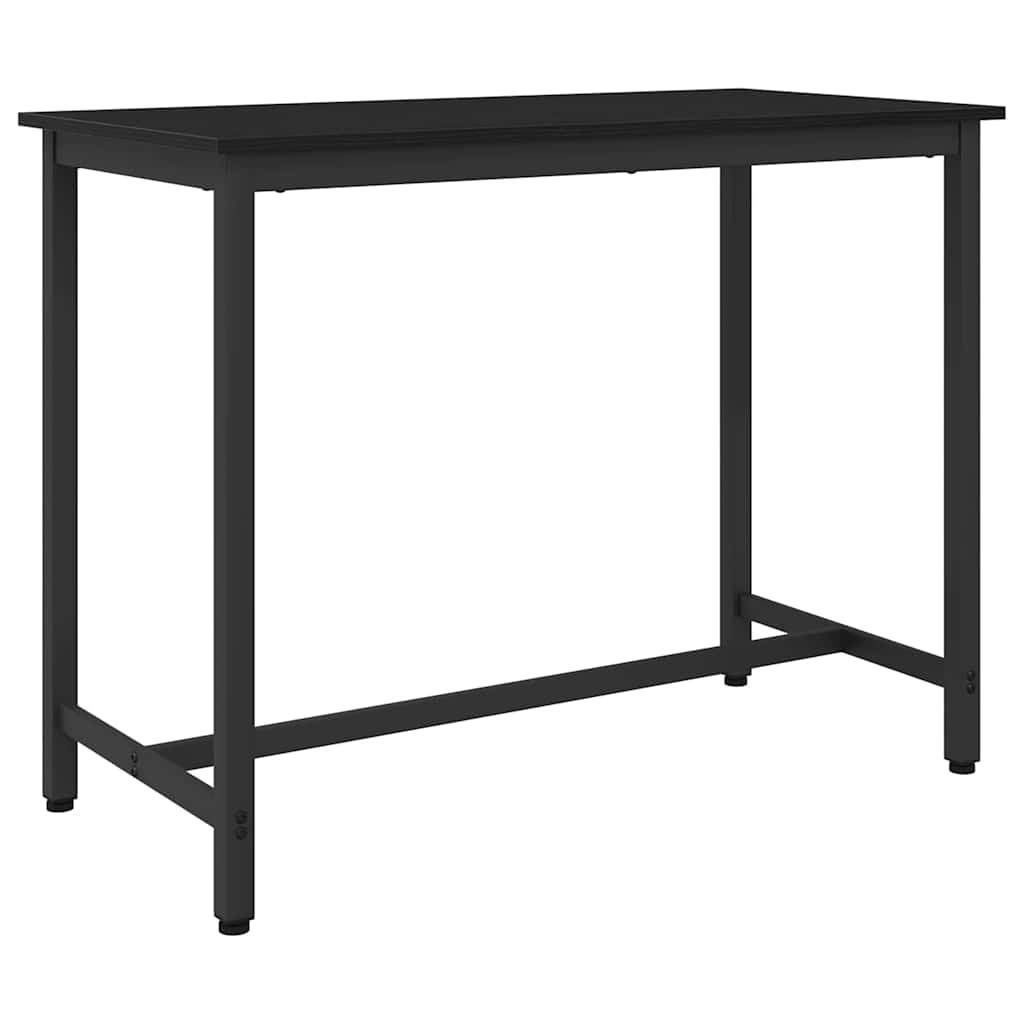 Tafel Zwart Eiken 100 x 50 x 76,5 cm Engineered hout en staal