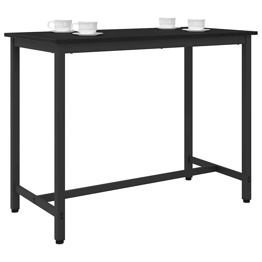 Tafel Zwart Eiken 100 x 50 x 76,5 cm Engineered hout en staal