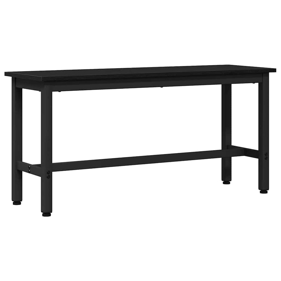 Eetbank 2 pcs Zwart Eiken 100 x 32,5 x 48,5 cm