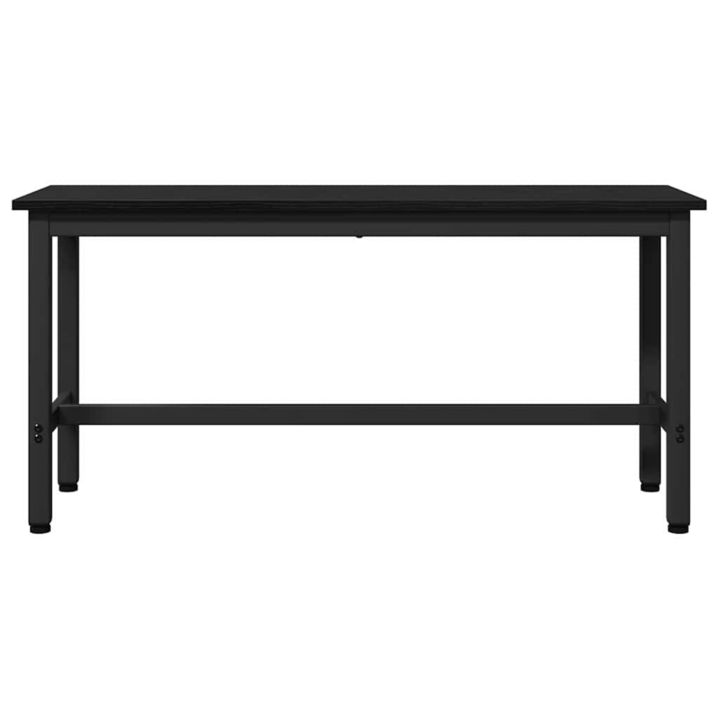 Eetbank 2 pcs Zwart Eiken 100 x 32,5 x 48,5 cm