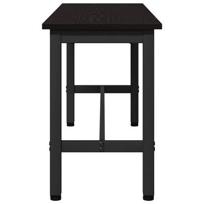 Eetbank 2 pcs Zwart Eiken 100 x 32,5 x 48,5 cm
