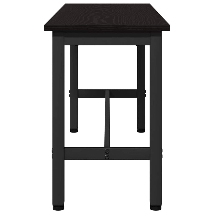 Eetbank 2 pcs Zwart Eiken 100 x 32,5 x 48,5 cm