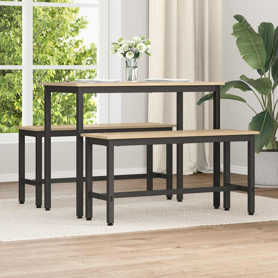 Eetbank 2 pcs Sonoma Eiken 100 x 32,5 x 48,5 cm