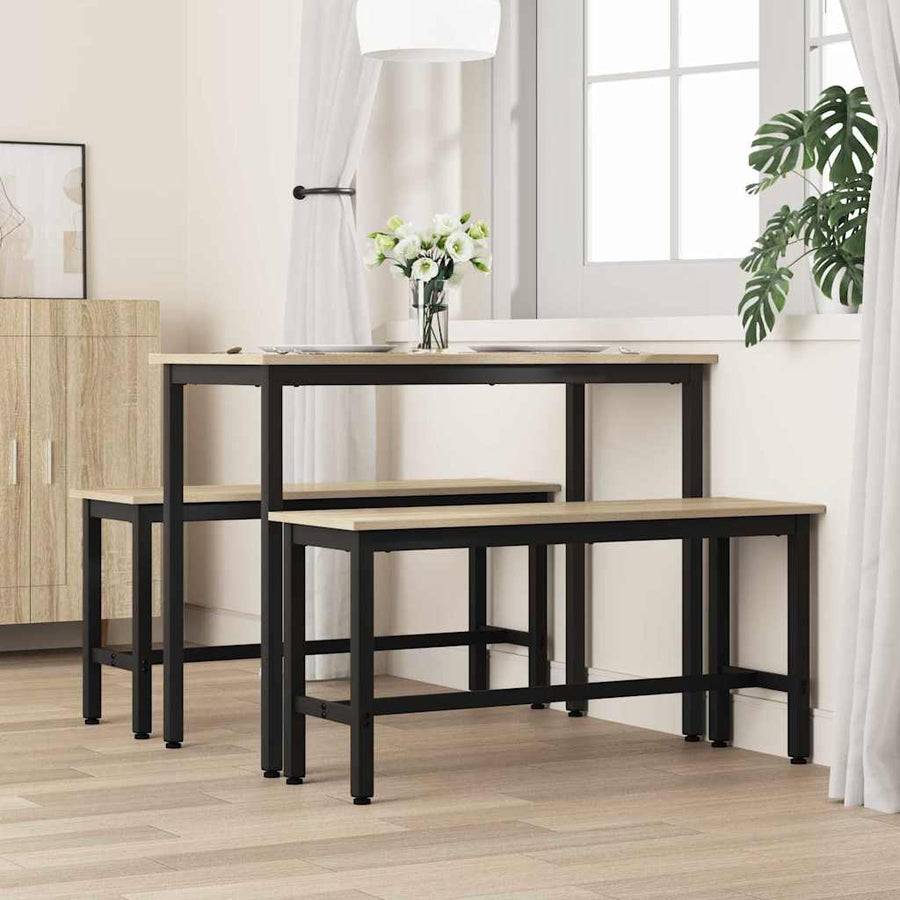 Eetbank 2 pcs Sonoma Eiken 100 x 32,5 x 48,5 cm