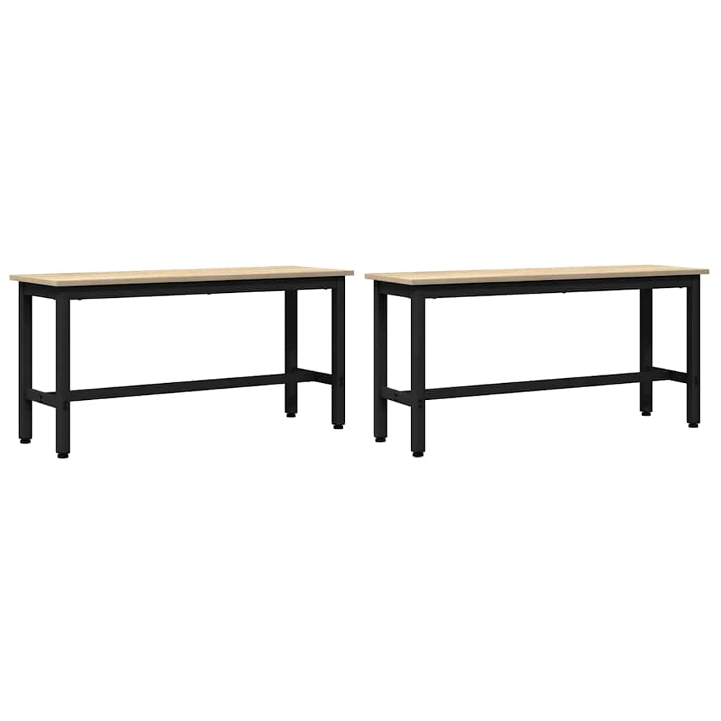 Eetbank 2 pcs Sonoma Eiken 100 x 32,5 x 48,5 cm